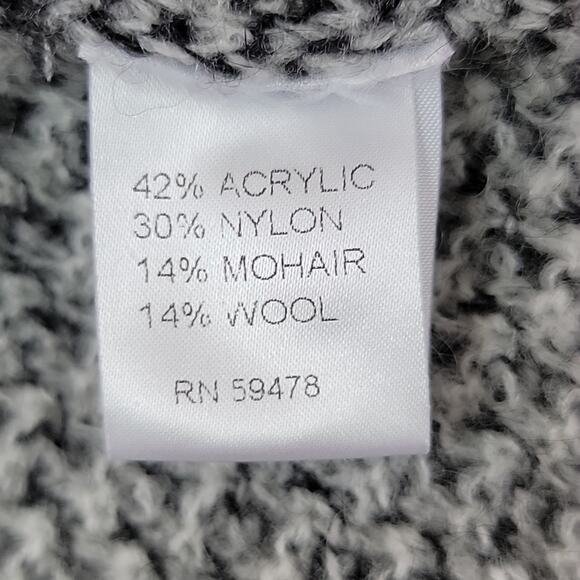Cocogio Wool Mohair Blend Gray Knitted Cardigan Sweater Women's S - Picture 10 of 13